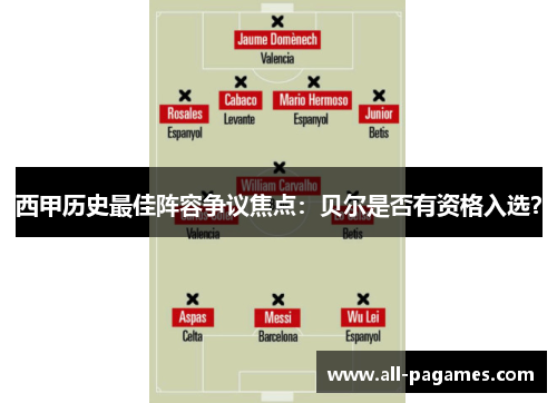 西甲历史最佳阵容争议焦点：贝尔是否有资格入选？